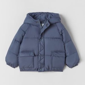 Zara Water Repellant Puffer Coat